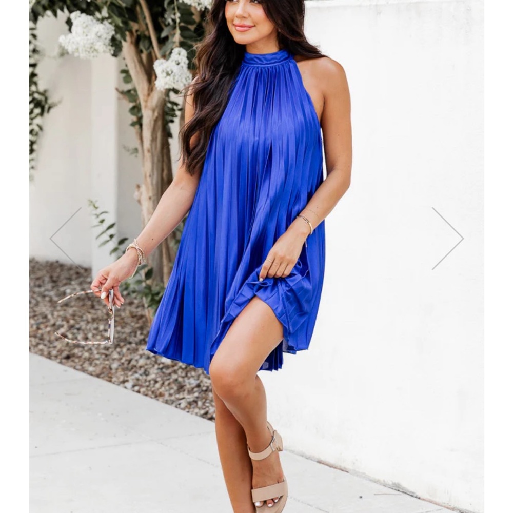 Blue cocktail dress